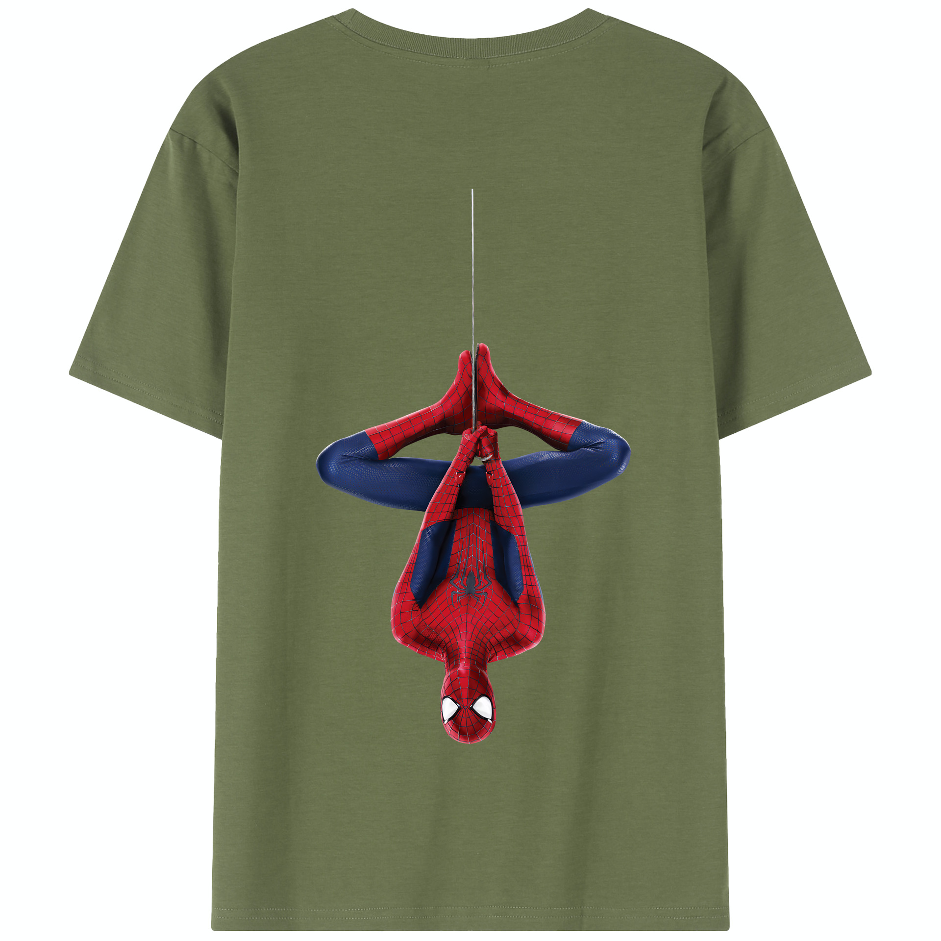 （画像用） Spider Man スパイダーマン 綿100％半袖Tシャツ（背面プリント）